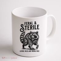 Feral Raccoon Funny Hysterectomy Recovery Present  Coffee Mug thumb 1