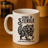 Feral Raccoon Funny Hysterectomy Recovery Present  Coffee Mug thumb 4