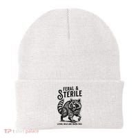 Feral Raccoon Funny Hysterectomy Recovery Present  Beanie thumb 0