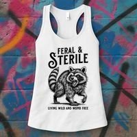 Feral Raccoon Funny Hysterectomy Recovery Present  Women's Tank Top thumb 3