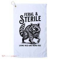 Feral Raccoon Funny Hysterectomy Recovery Present  Golf Towel thumb 0