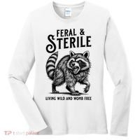 Feral Raccoon Funny Hysterectomy Recovery Present  Women's Long Sleeve Shirt thumb 0