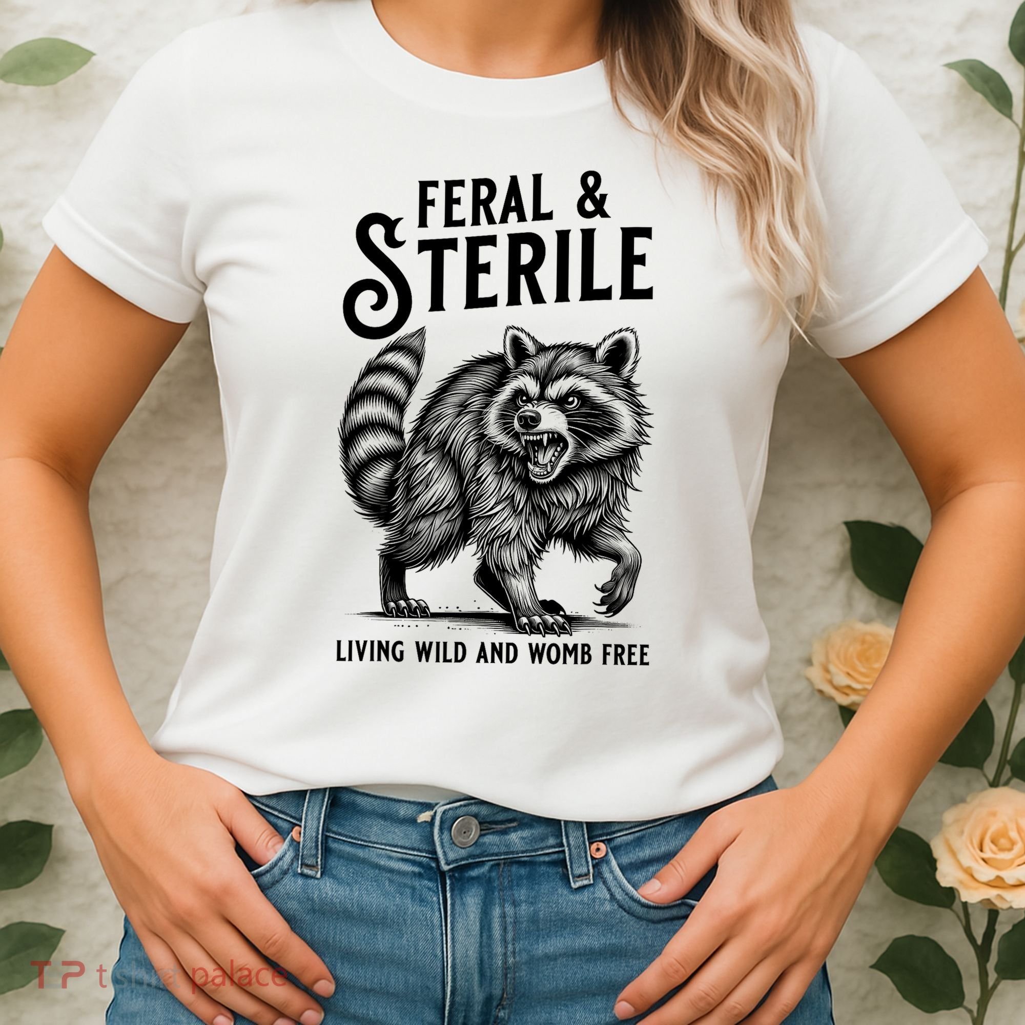 Feral Raccoon Funny Hysterectomy Recovery Present  Women's T-Shirt