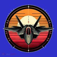 F22 Raptor Fighter Jet Silhouette Sunset Military Aviation Mousepad thumb 1
