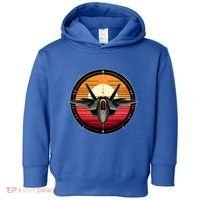 F22 Raptor Fighter Jet Silhouette Sunset Military Aviation Toddler Hoodie thumb 0
