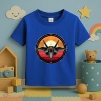 F22 Raptor Fighter Jet Silhouette Sunset Military Aviation Toddler T-Shirt thumb 3