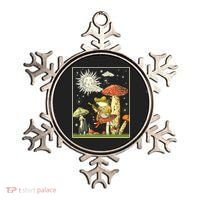 Funny Retro Frog Playing Banjo On Mushroom Ornament thumb 0