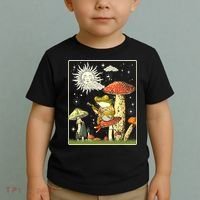 Funny Retro Frog Playing Banjo On Mushroom Toddler T-Shirt thumb 2