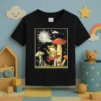 Funny Retro Frog Playing Banjo On Mushroom Toddler T-Shirt thumb 3