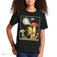 Funny Retro Frog Playing Banjo On Mushroom Kids T-Shirt thumb 2