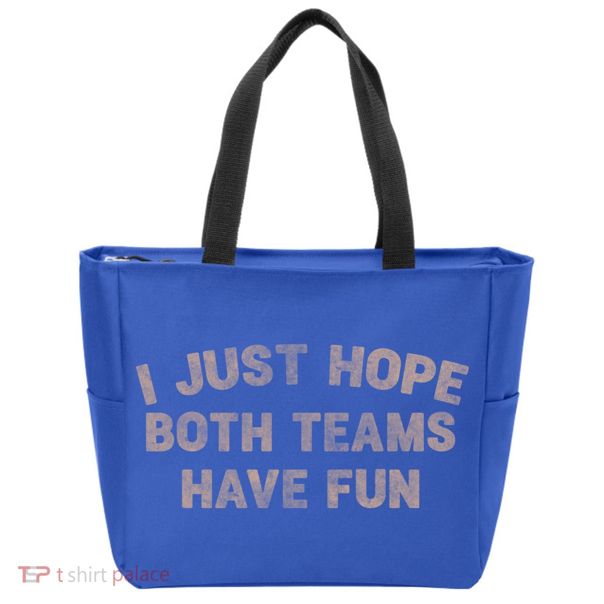 Funny Retro Football I Just Hope Both Teams Have Fun Gift Tote Bag
