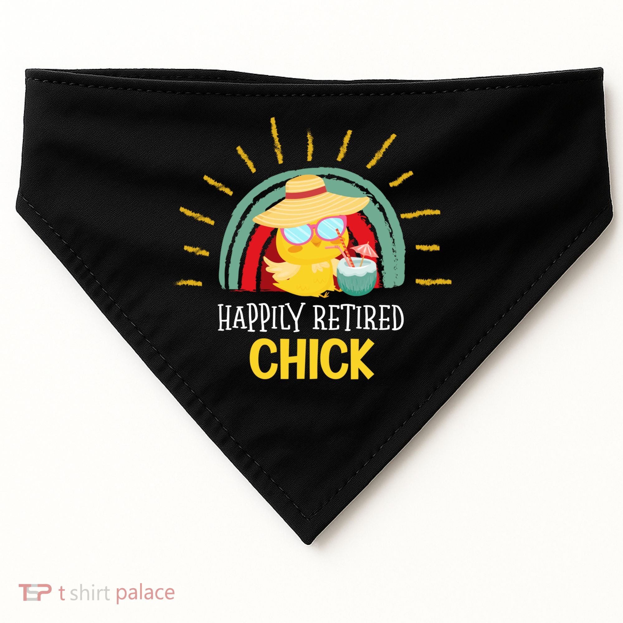Funny Retirement For Retiree And Happily Retired Chick Gift USA-Made Doggie Bandana