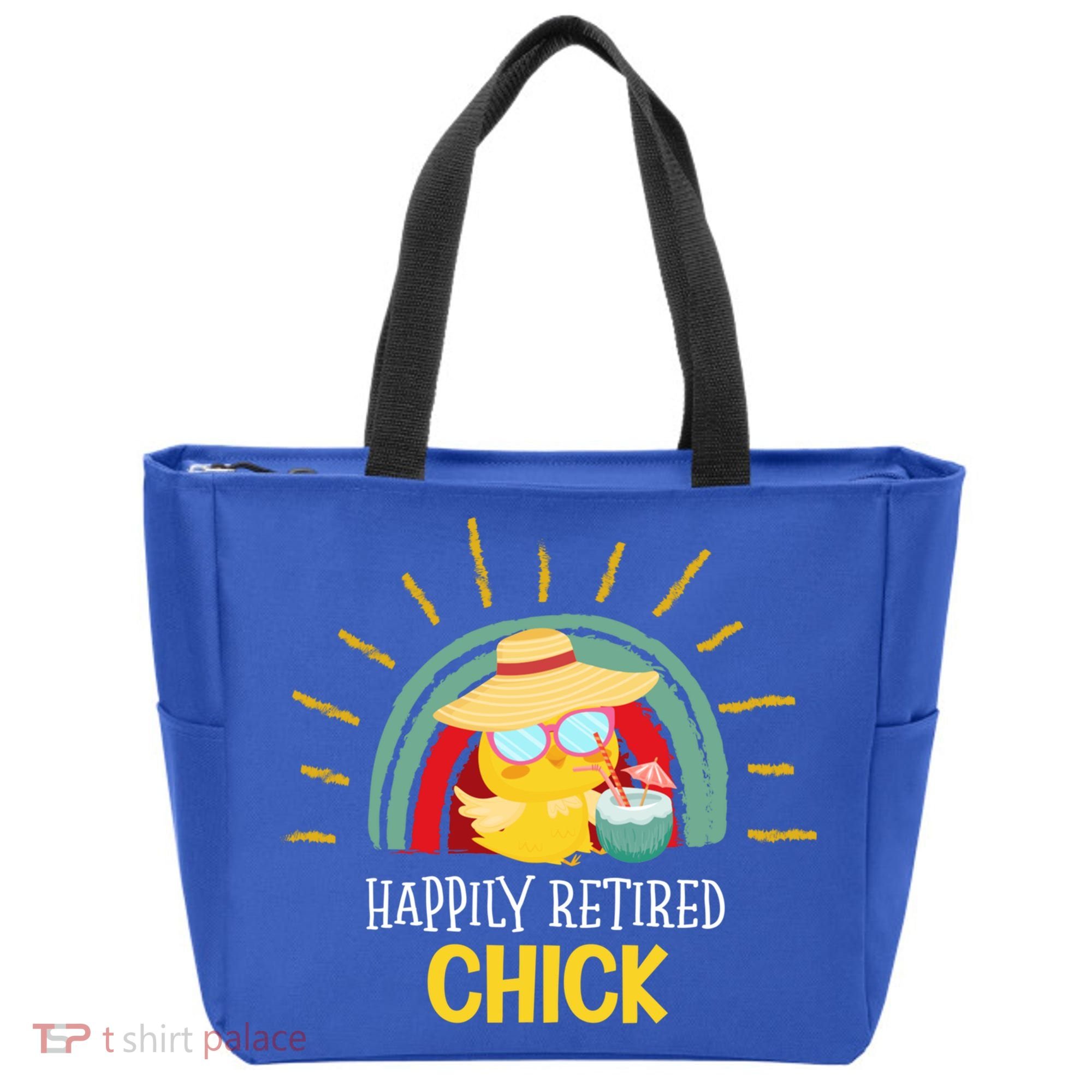 Funny Retirement For Retiree And Happily Retired Chick Gift Tote Bag