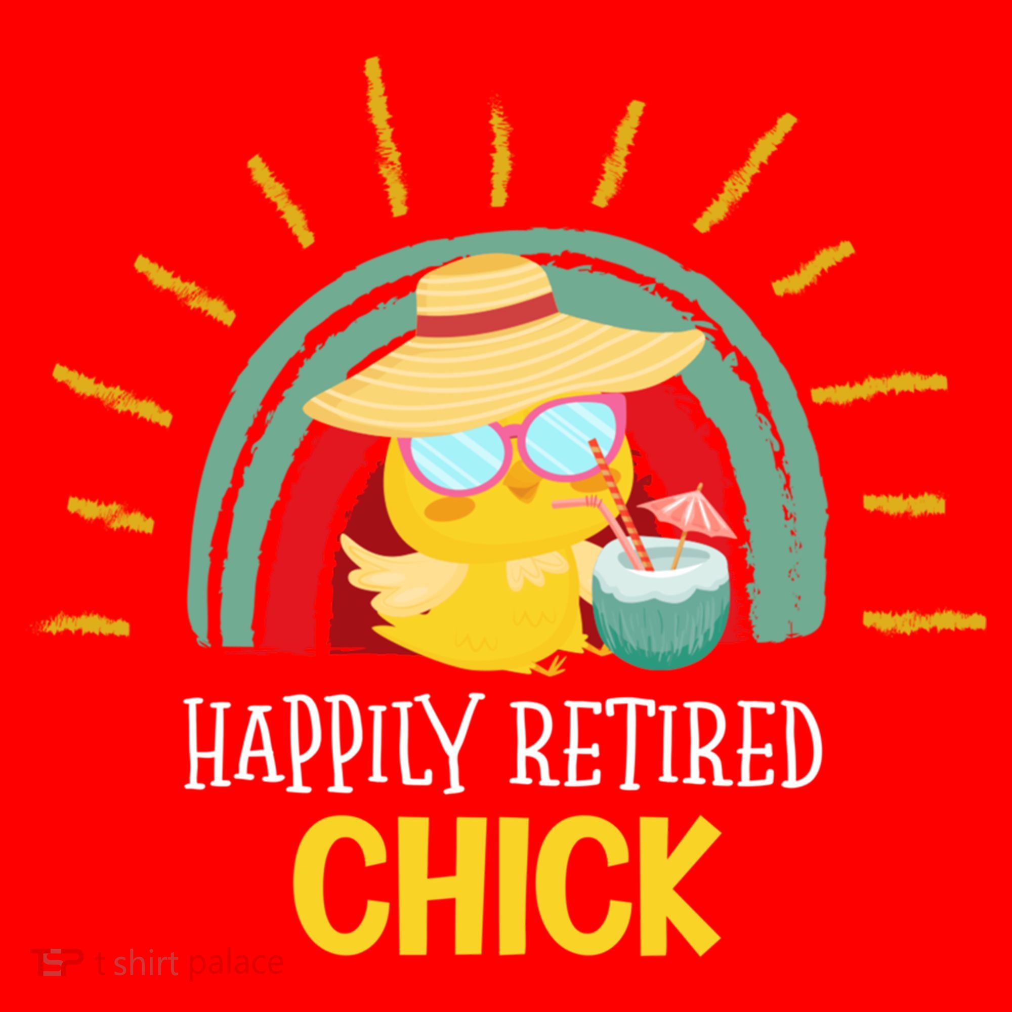 Funny Retirement For Retiree And Happily Retired Chick Gift Santa Hat