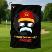 Funny Reid Frozen Mustache ThatS How We Roll Again Golf Towel thumb 1