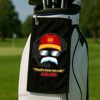 Funny Reid Frozen Mustache ThatS How We Roll Again Golf Towel thumb 2