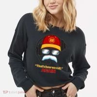 Funny Reid Frozen Mustache ThatS How We Roll Again Cropped Pullover Crew thumb 2