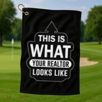 Funny Realtor For Real Estate Agents Golf Towel thumb 1
