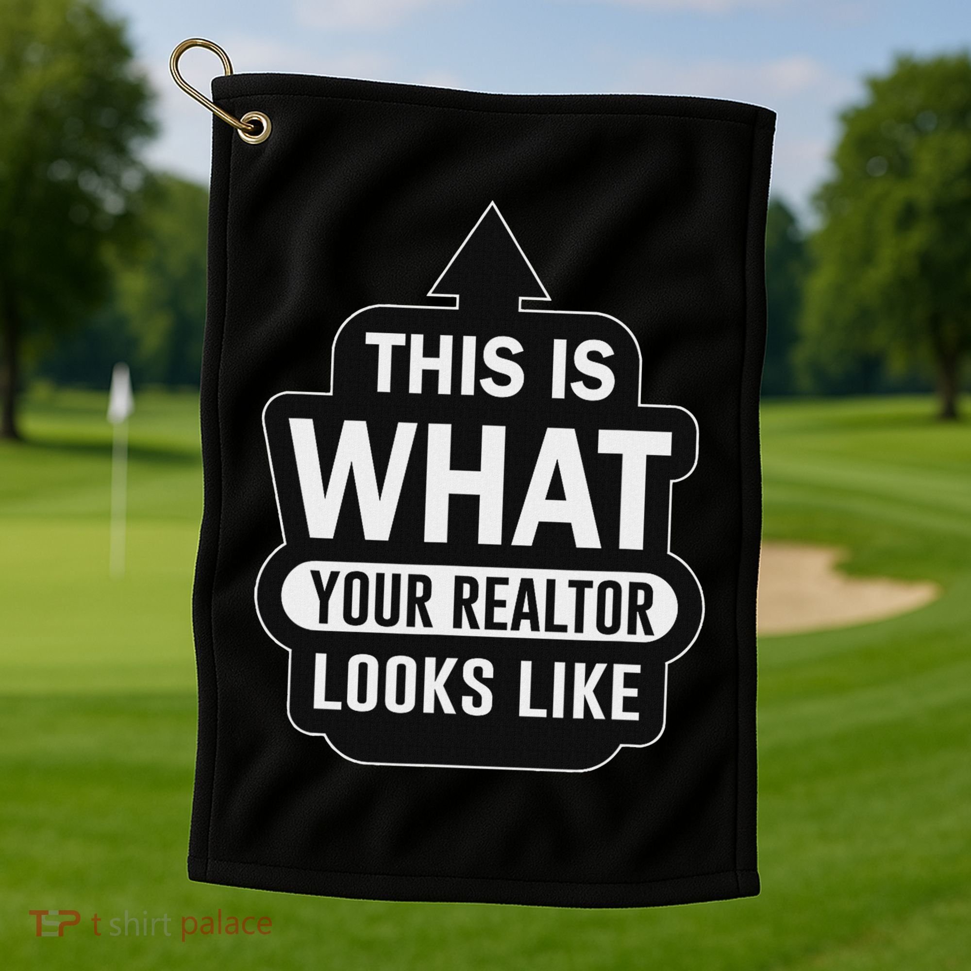 Funny Realtor For Real Estate Agents Golf Towel