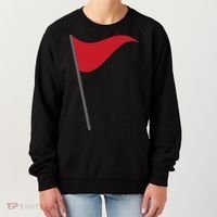 Funny Red Flag Warning Halloween Costume Women's Sweatshirt thumb 0