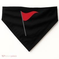 Funny Red Flag Warning Halloween Costume USA-Made Doggie Bandana thumb 0