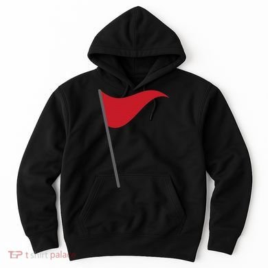 Funny Red Flag Warning Halloween Costume Hoodie