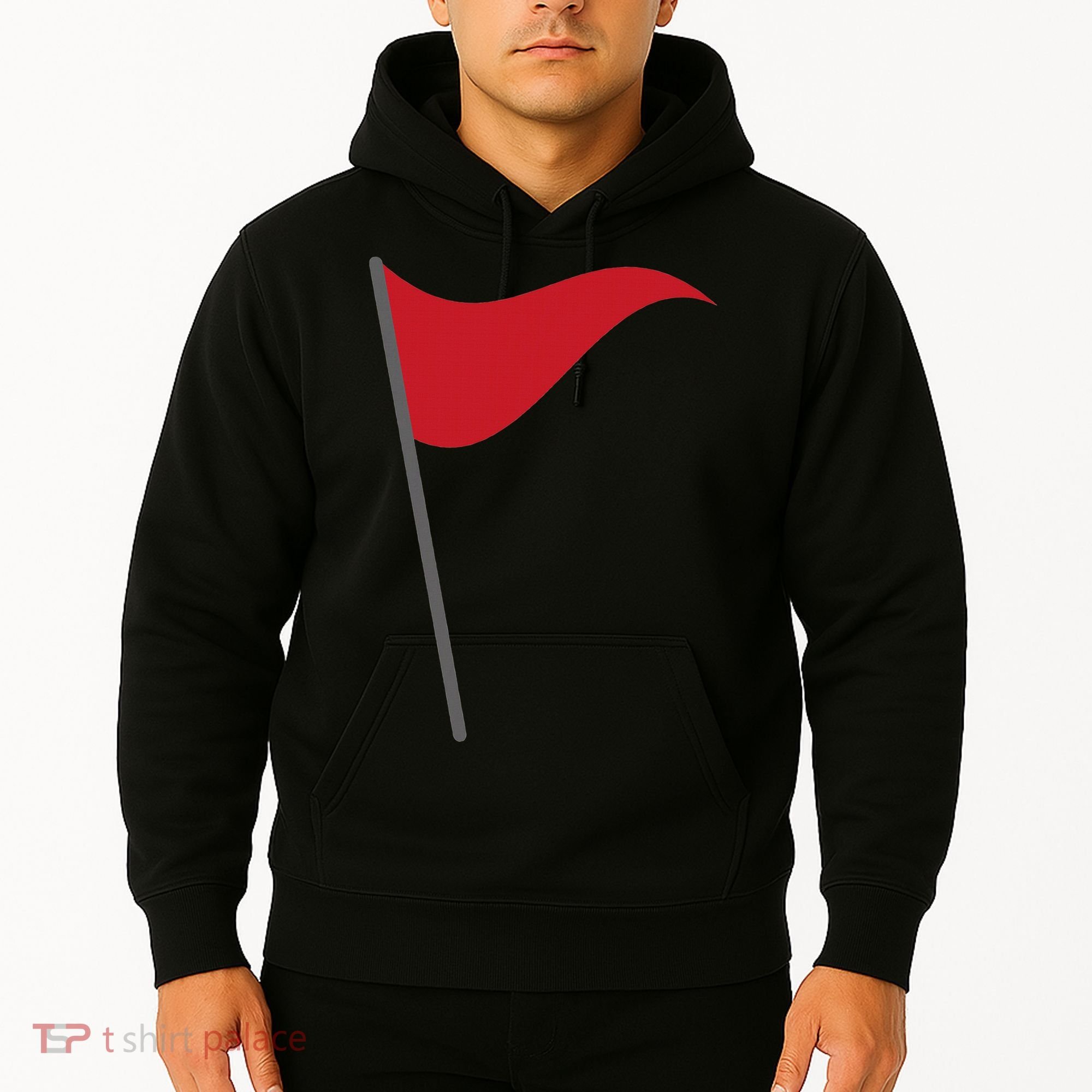 Funny Red Flag Warning Halloween Costume Hoodie