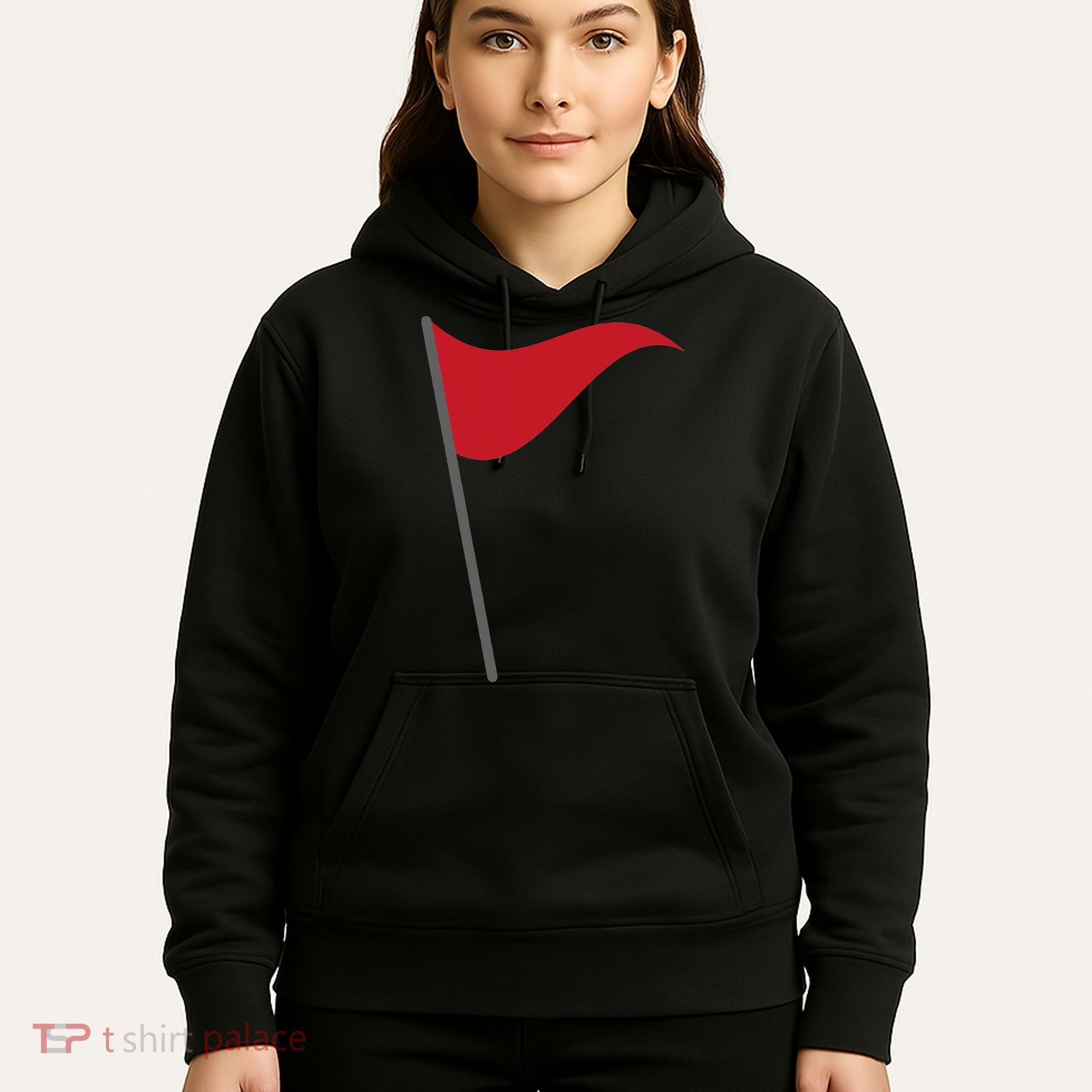 Funny Red Flag Warning Halloween Costume Hoodie