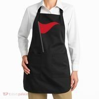 Funny Red Flag Warning Halloween Costume Apron thumb 2