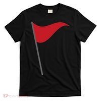 Funny Red Flag Warning Halloween Costume T-Shirt thumb 0