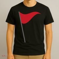 Funny Red Flag Warning Halloween Costume T-Shirt thumb 3