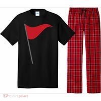 Funny Red Flag Warning Halloween Costume Pajama Set thumb 0
