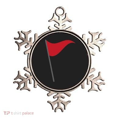 Funny Red Flag Warning Halloween Costume Ornament