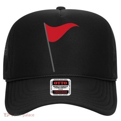 Funny Red Flag Warning Halloween Costume Hat