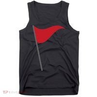Funny Red Flag Warning Halloween Costume Tank Top thumb 0