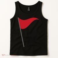 Funny Red Flag Warning Halloween Costume Tank Top thumb 2