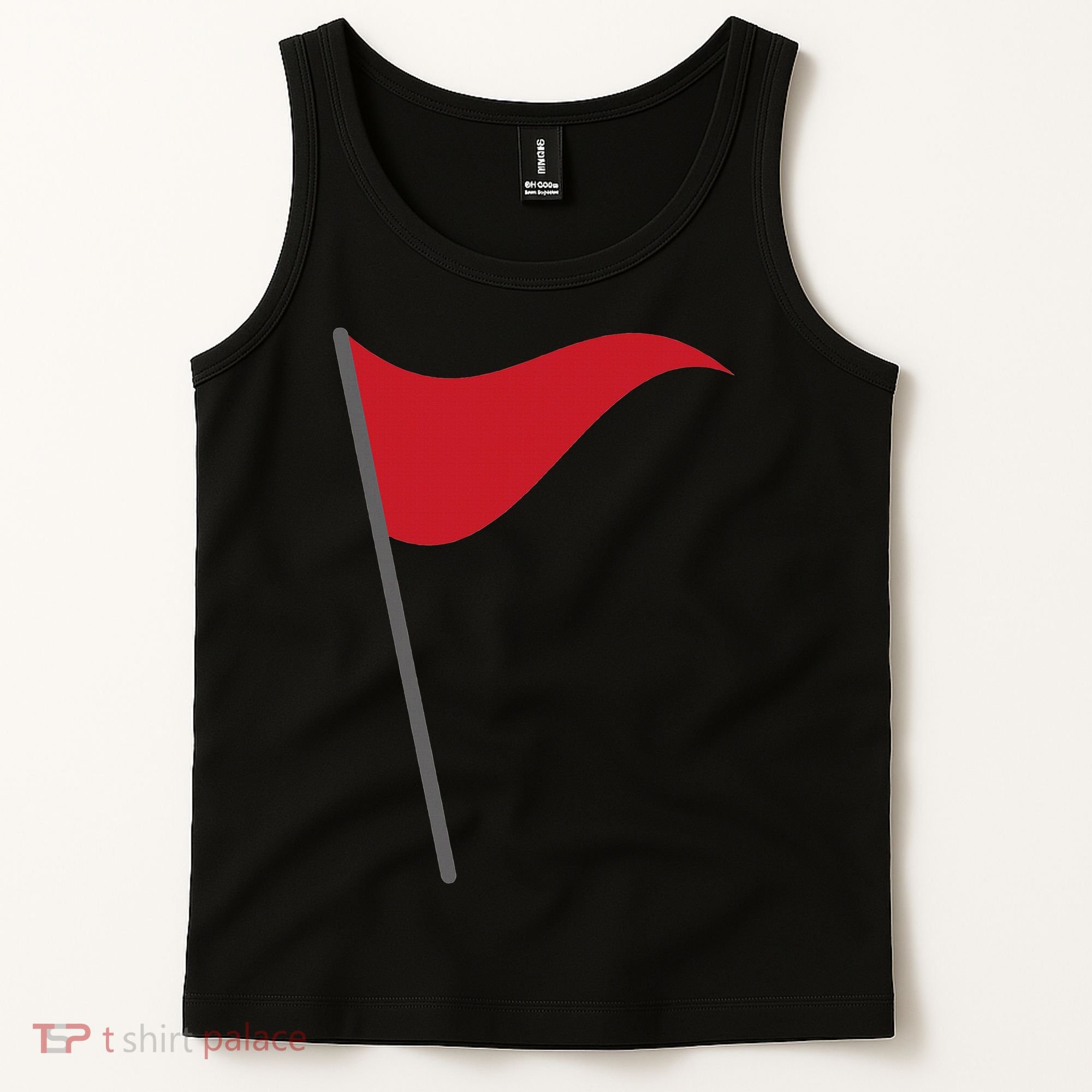 Funny Red Flag Warning Halloween Costume Tank Top