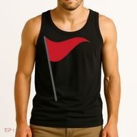 Funny Red Flag Warning Halloween Costume Tank Top thumb 3
