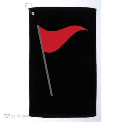 Funny Red Flag Warning Halloween Costume Golf Towel
