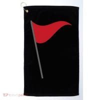 Funny Red Flag Warning Halloween Costume Golf Towel thumb 0