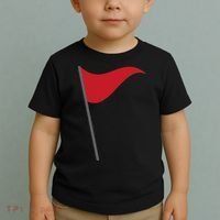Funny Red Flag Warning Halloween Costume Toddler T-Shirt thumb 2