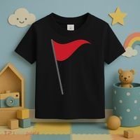 Funny Red Flag Warning Halloween Costume Toddler T-Shirt thumb 3