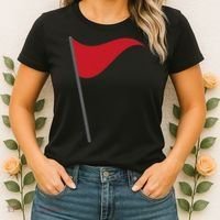 Funny Red Flag Warning Halloween Costume Women's T-Shirt thumb 2