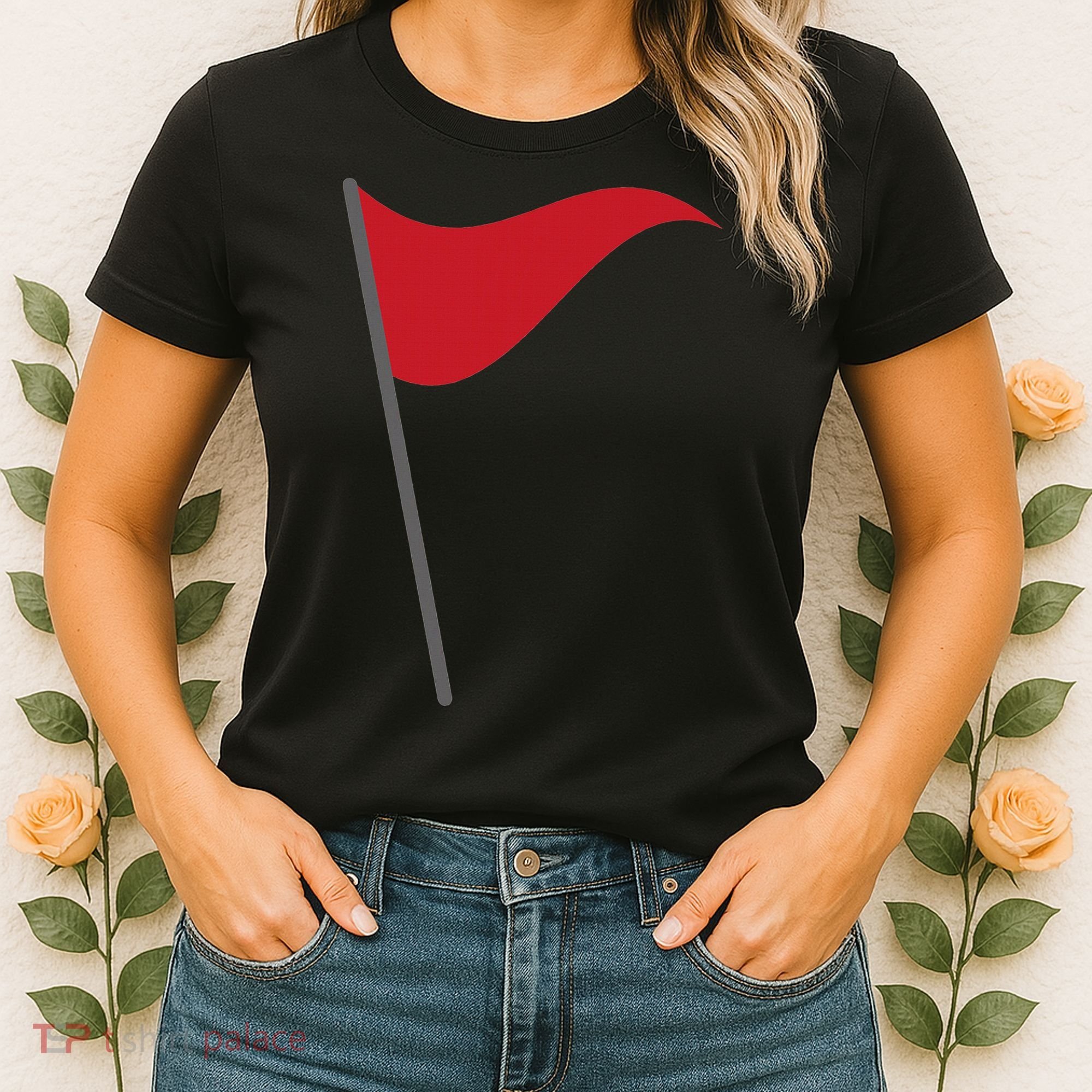 Funny Red Flag Warning Halloween Costume Women's T-Shirt