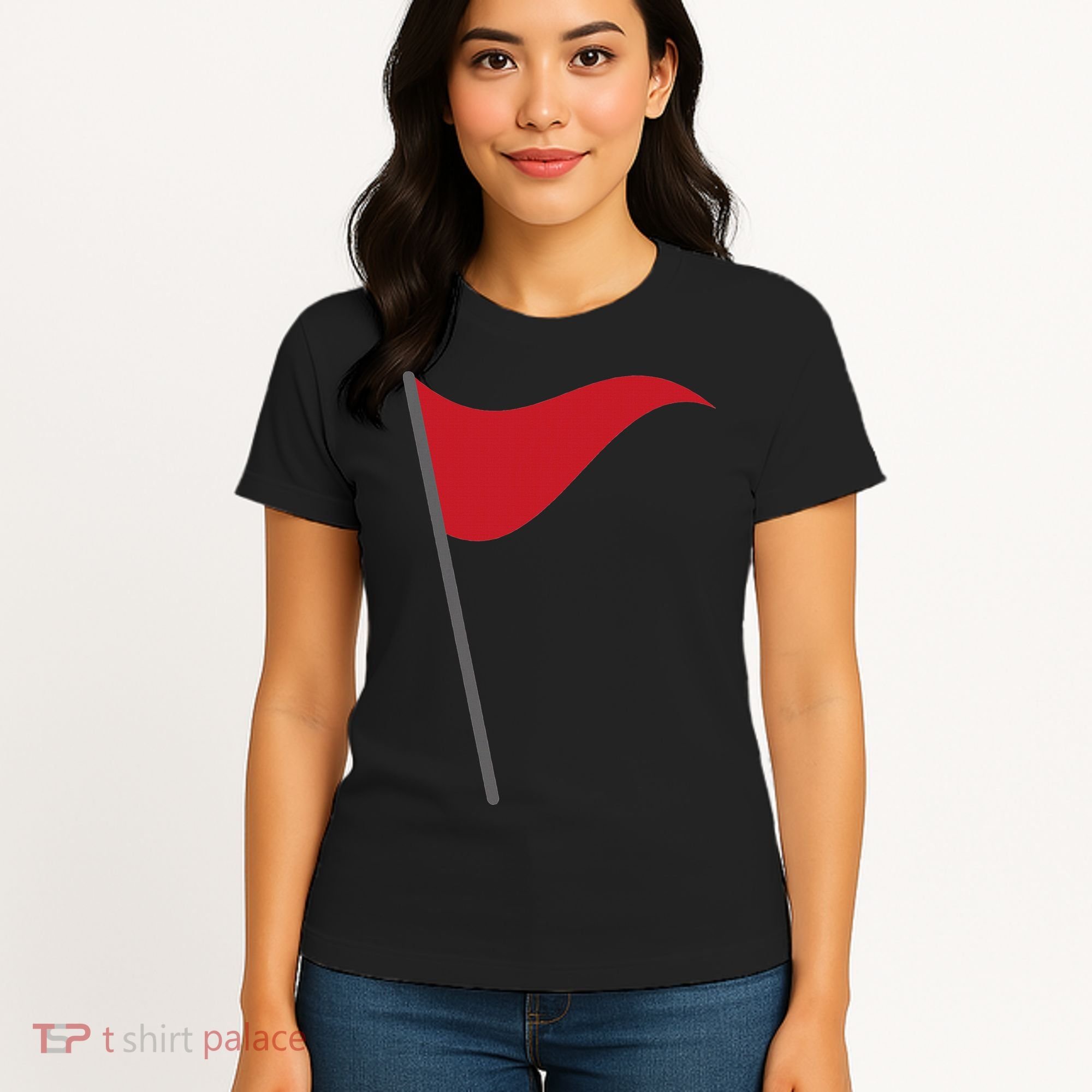 Funny Red Flag Warning Halloween Costume Women's T-Shirt