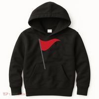 Funny Red Flag Warning Halloween Costume Kids Hoodie thumb 0
