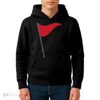 Funny Red Flag Warning Halloween Costume Kids Hoodie thumb 4