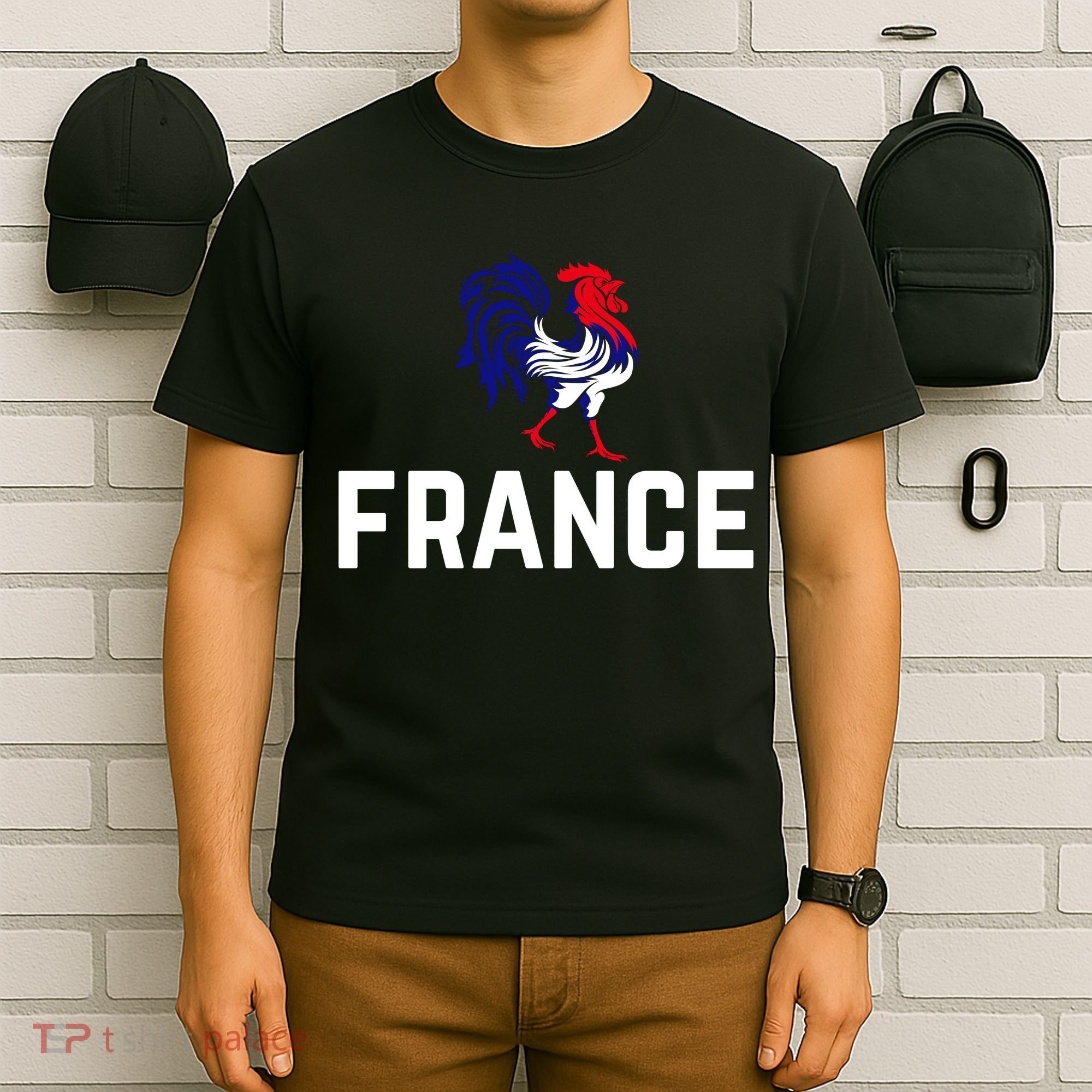 French Rooster France Country Flag T-Shirt