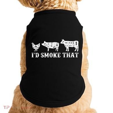 Funny Retro Grilling BBQ Smoker Chef Dad GiftI'd Smoke That Doggie Tank