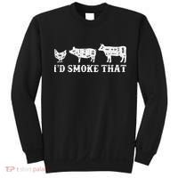 Funny Retro Grilling BBQ Smoker Chef Dad GiftI'd Smoke That Sweatshirt thumb 0